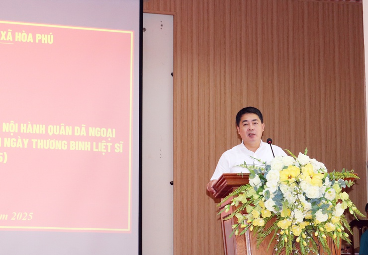 Hòa Phú: Tổ chức hội nghị đón tiếp Tiểu đoàn Trinh sát - Bộ Tư lệnh Thủ đô Hà Nội hành quân dã ngoại làm công tác Dân vận tại địa phương- Ảnh 2.