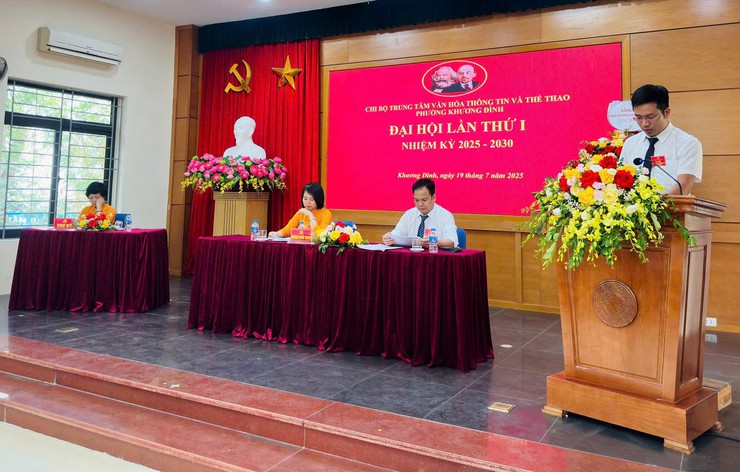 Chi bộ Trung tâm Văn hoá – Thông tin và Thể thao phường Khương Đình tổ chức Đại hội lần thứ I, nhiệm kỳ 2025-2030- Ảnh 5.