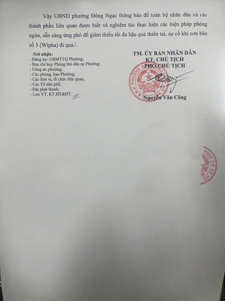 Thông báo về việc chủ động phòng ngừa, sẵn sàng ứng phó với cơn bão số 3- Ảnh 2.