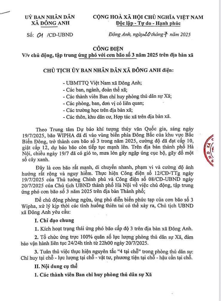 CÔNG ĐIỆN CHỦ ĐỘNG, TẬP TRUNG ỨNG PHÓ VỚI CƠN BÃO SỐ 03- Ảnh 1.