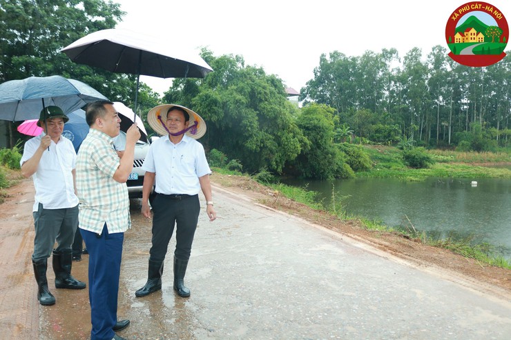 Lãnh đạo Sở Nông nghiệp và Môi trường kiểm tra công tác phòng, chống lụt bão trên địa bàn xã Phú Cát- Ảnh 5.