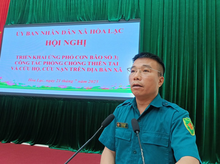 Hòa Lạc: Hội nghị triển khai ứng phó bão số 3 và công tác phòng, chống thiên tai - cứu hộ cứu nạn- Ảnh 3.