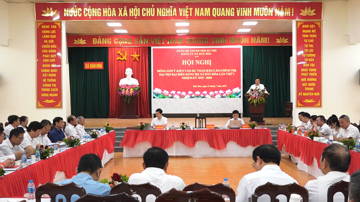 XÃ DÂN HÒA TỔ CHỨC HỘI NGHỊ LẤY Ý KIẾN GÓP Ý DỰ THẢO BÁO CÁO CHÍNH TRỊ TRÌNH ĐẠI HỘI ĐẠI BIỂU ĐẢNG BỘ XÃ LẦN THỨ I, NHIỆM KỲ 2025–2030- Ảnh 3.