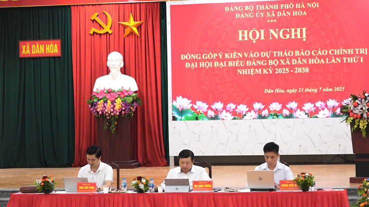 XÃ DÂN HÒA TỔ CHỨC HỘI NGHỊ LẤY Ý KIẾN GÓP Ý DỰ THẢO BÁO CÁO CHÍNH TRỊ TRÌNH ĐẠI HỘI ĐẠI BIỂU ĐẢNG BỘ XÃ LẦN THỨ I, NHIỆM KỲ 2025–2030- Ảnh 1.