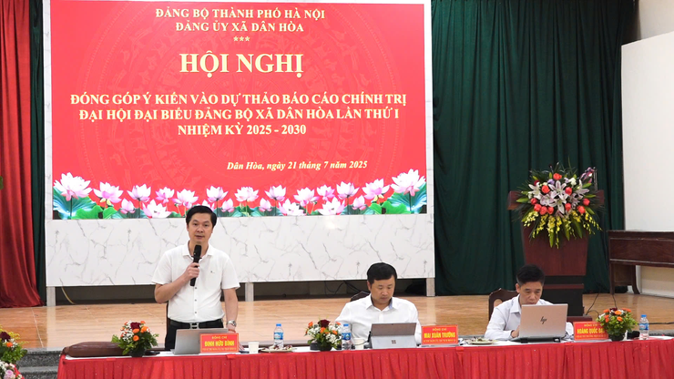 XÃ DÂN HÒA TỔ CHỨC HỘI NGHỊ LẤY Ý KIẾN GÓP Ý DỰ THẢO BÁO CÁO CHÍNH TRỊ TRÌNH ĐẠI HỘI ĐẠI BIỂU ĐẢNG BỘ XÃ LẦN THỨ I, NHIỆM KỲ 2025–2030- Ảnh 12.