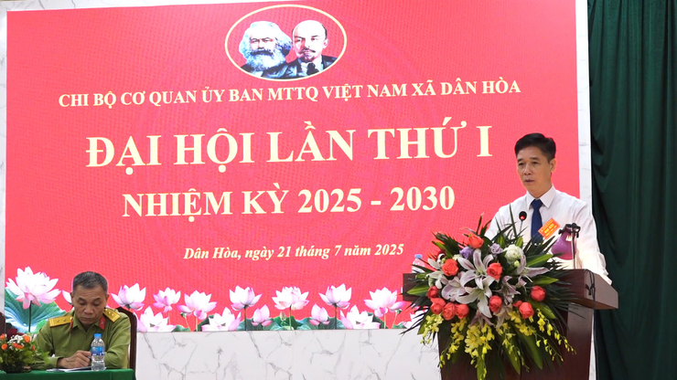 ĐẠI HỘI CHI BỘ CƠ QUAN ỦY BAN MTTQ VIỆT NAM XÃ DÂN HÒA LẦN THỨ I, NHIỆM KỲ 2025–2030- Ảnh 4.