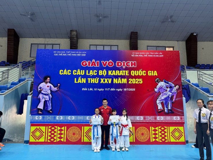 Đội Karate phường Bồ Đề giành 02 huy chương đồng 
tại Giải vô địch các Câu lạc bộ Karate Quốc Gia lần thứ XXV năm 2025- Ảnh 1.