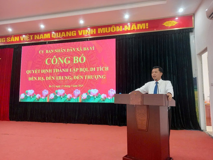 XÃ BA VÌ - CÔNG BỐ QUYẾT ĐỊNH THÀNH LẬP BQL DI TÍCH ĐỀN HẠ, ĐỀN TRUNG, ĐỀN THƯỢNG- Ảnh 2.