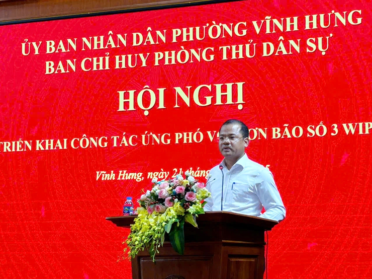 PHƯỜNG VĨNH HƯNG TẬP TRUNG TRIỂN KHAI NHIỆM VỤ PHÒNG CHỐNG CƠN BÃO SỐ 3 (WIPHA)- Ảnh 1.