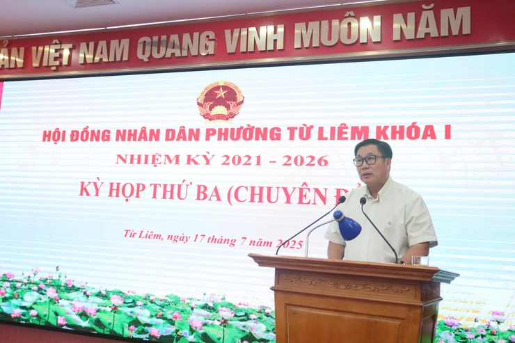 Kỳ họp thứ Ba HĐND phường Từ Liêm khóa I, nhiệm kỳ 2021-2026- Ảnh 2.