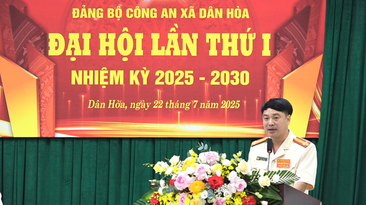 ĐẠI HỘI ĐẢNG BỘ CÔNG AN XÃ DÂN HÒA NHIỆM KỲ 2025 – 2030: PHÁT HUY VAI TRÒ NÒNG CỐT, GIỮ VỮNG AN NINH, TRẬT TỰ PHỤC VỤ PHÁT TRIỂN ĐỊA PHƯƠNG- Ảnh 5.