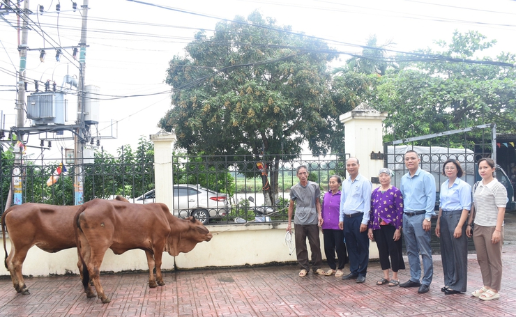TRAO BÒ GIỐNG SINH SẢN HỖ TRỢ PHÁT TRIỂN SINH KẾ CHO 2 HỘ CÓ HOÀN CẢNH KHÓ KHĂN TẠI THÔN THỐNG NHẤT.- Ảnh 3.