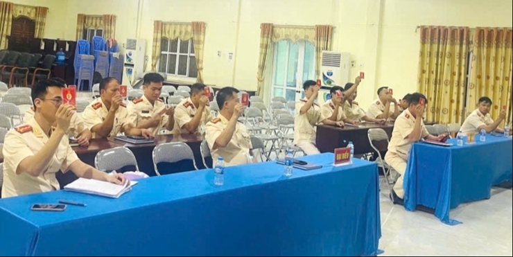 CÁC CHI BỘ TRỰC THUỘC ĐẢNG BỘ CÔNG AN XÃ ỨNG HÒA TỔ CHỨC ĐẠI HỘI LẦN THỨ I, NHIỆM KỲ 2025 – 2030.- Ảnh 2.