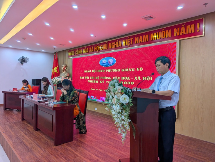 Đại hội Chi bộ Phòng Văn hoá - Xã hội phường Giảng Võ, nhiệm kỳ 2025-2030 thành công tốt đẹp- Ảnh 1.