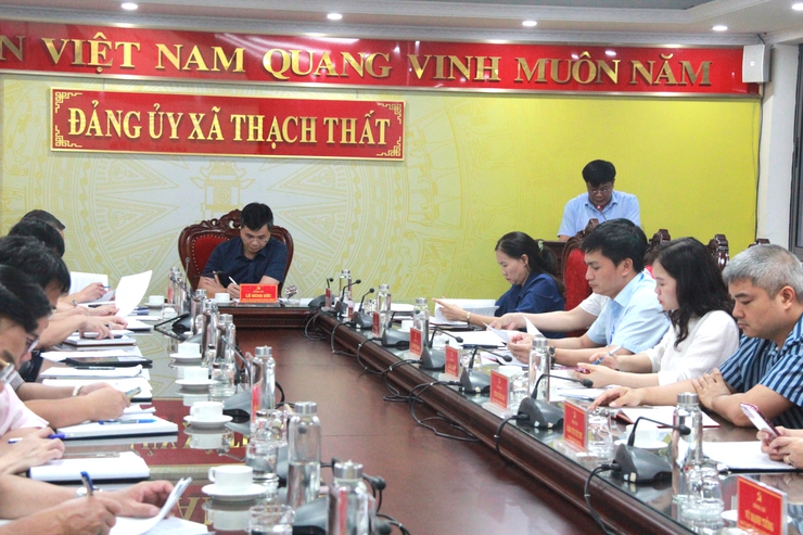 Xã Thạch Thất tổ chức hội nghị Ban chấp hành Đảng bộ xã lần thứ sáu- Ảnh 1.