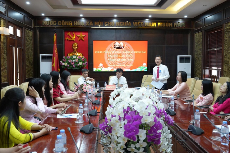 Đại hội Chi bộ phòng Văn hóa xã hội xã Thanh Oai lần thứ nhất, nhiệm kỳ 2025-2030- Ảnh 2.