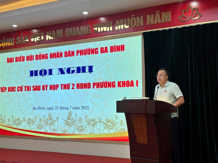 HĐND phường Ba Đình tổ chức Hội nghị tiếp xúc cử tri sau kỳ họp thứ Hai- Ảnh 4.