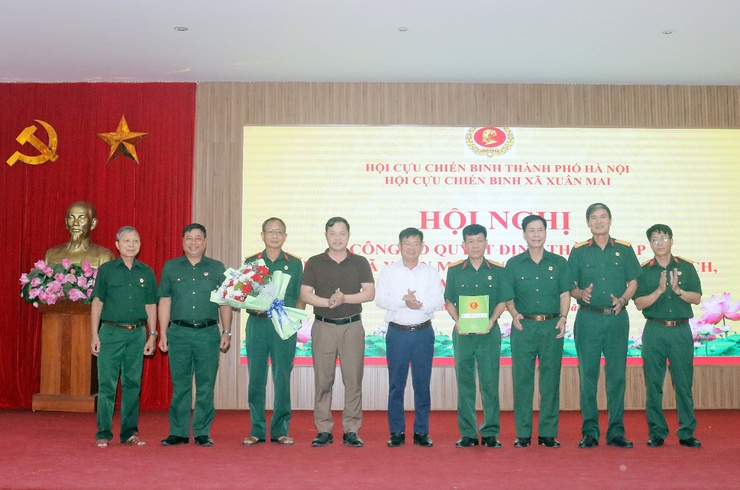 Hội Cựu chiến binh xã Xuân Mai tổ chức hội nghị công bố Quyết định thành lập Hội Cưu chiến binh xã- Ảnh 1.