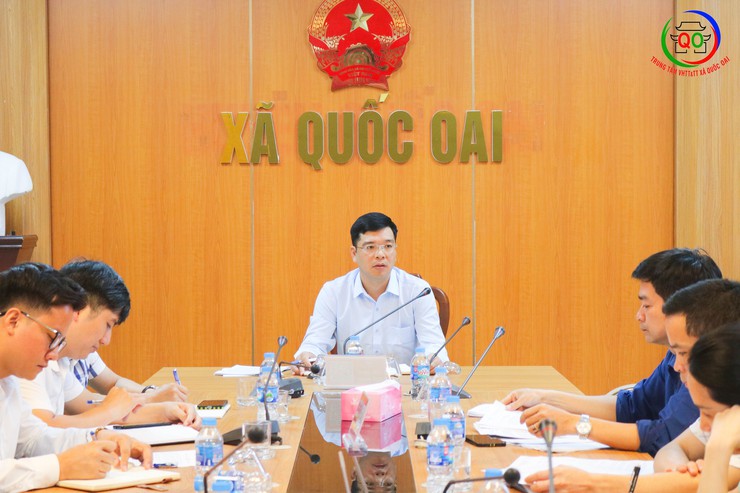 Phó Chủ tịch UBND xã Quốc Oai làm việc với Phòng Kinh tế và Phòng Văn hóa – Xã hội- Ảnh 3.
