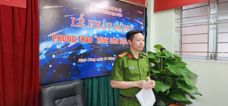 Công an phường Định Công phát động phong trào “Bình dân học vụ số”- Ảnh 1.