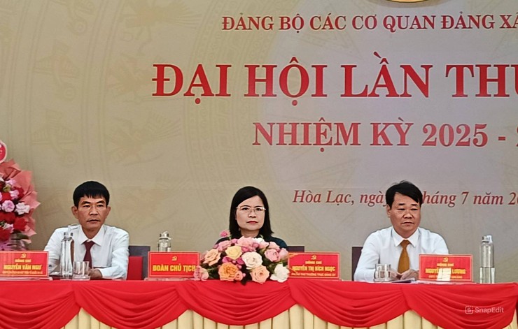 ĐẠI HỘI ĐẢNG BỘ CÁC CƠ QUAN ĐẢNG XÃ HÒA LẠC LẦN THỨ NHẤT, NHIỆM KỲ 2025–2030 THÀNH CÔNG TỐT ĐẸP- Ảnh 4.