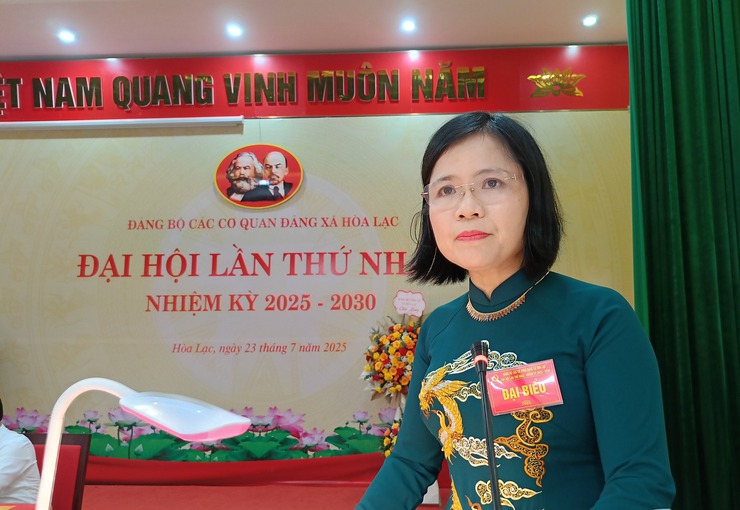 ĐẠI HỘI ĐẢNG BỘ CÁC CƠ QUAN ĐẢNG XÃ HÒA LẠC LẦN THỨ NHẤT, NHIỆM KỲ 2025–2030 THÀNH CÔNG TỐT ĐẸP- Ảnh 3.