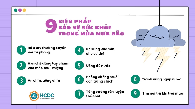 9 biện pháp bảo vệ sức khỏe trong mùa mưa bão- Ảnh 1.