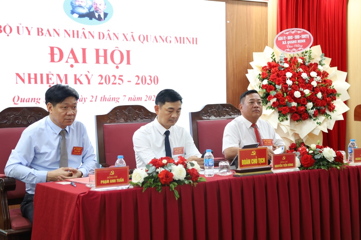 Tổ chức thành công Đại hội Đảng bộ UBND xã Quang Minh lần thứ nhất, nhiệm kỳ 2025- 2030- Ảnh 8.