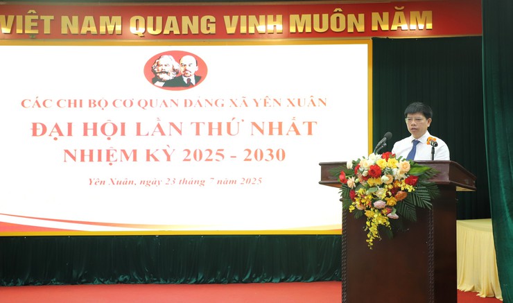 🎉 ĐẠI HỘI CHI BỘ CÁC CƠ QUAN ĐẢNG ỦY XÃ YÊN XUÂN 🎉- Ảnh 2.
