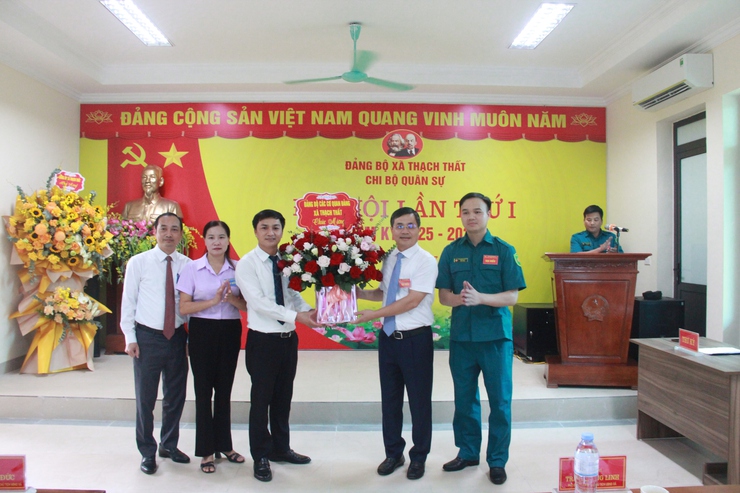 Đại hội Chi bộ Quân sự xã Thạch Thất nhiệm kỳ 2025 - 2030 thành công tốt đẹp- Ảnh 1.