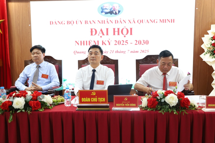 Tổ chức thành công Đại hội Đảng bộ UBND xã Quang Minh lần thứ nhất, nhiệm kỳ 2025- 2030- Ảnh 2.