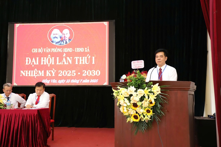 Các chi bộ trực thuộc Đảng bộ cơ quan UBND xã Hồng Vân tổ chức Đại hội lần thứ I- Ảnh 5.