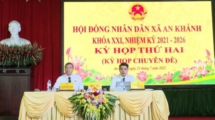 Kỳ họp thứ hai HĐND xã An Khánh, khóa XXI, nhiệm kỳ 2021 - 2026- Ảnh 1.
