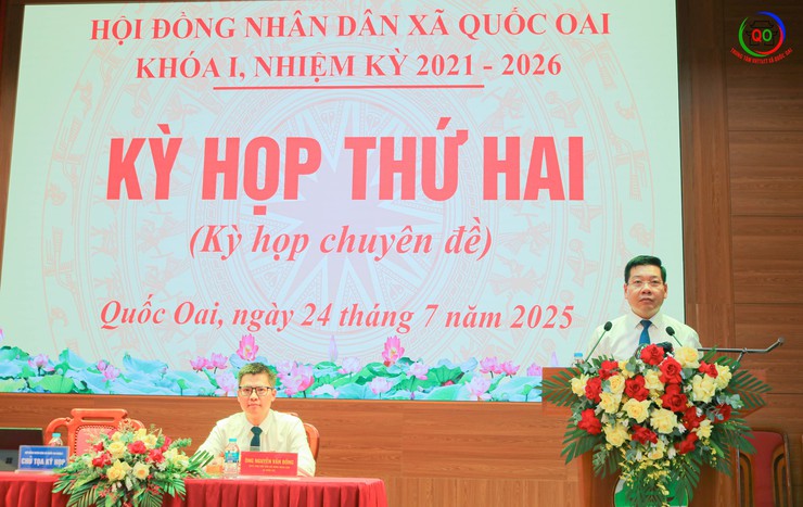 Kỳ họp thứ 2 HĐND xã Quốc Oai khóa I, nhiệm kỳ 2021-2026 thành công tốt đẹp- Ảnh 3.