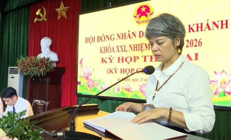 Kỳ họp thứ hai HĐND xã An Khánh, khóa XXI, nhiệm kỳ 2021 - 2026- Ảnh 2.