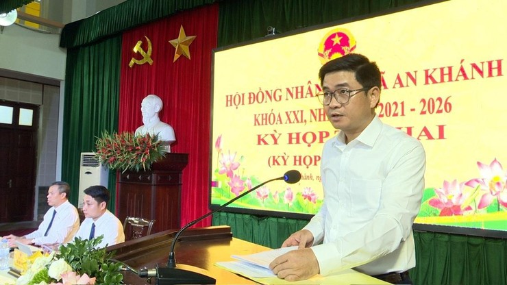 Kỳ họp thứ hai HĐND xã An Khánh, khóa XXI, nhiệm kỳ 2021 - 2026- Ảnh 4.