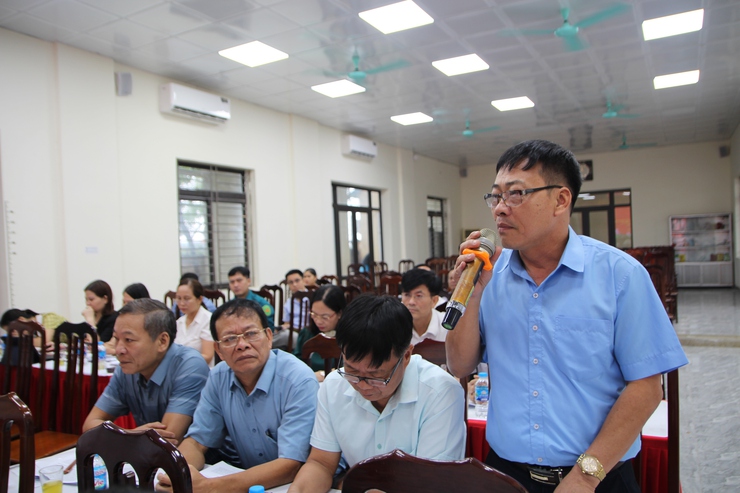 Hoà Xá tổ chức Hội nghị lấy ý kiến đóng góp vào dự thảo Báo cáo chính trị trình Đại hội Đảng bộ xã lần thứ I- Ảnh 4.