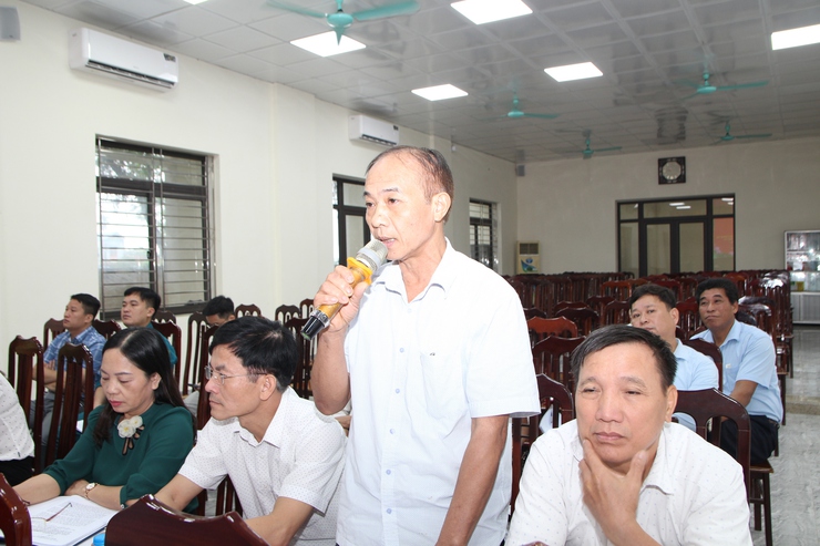 Hoà Xá tổ chức Hội nghị lấy ý kiến đóng góp vào dự thảo Báo cáo chính trị trình Đại hội Đảng bộ xã lần thứ I- Ảnh 5.