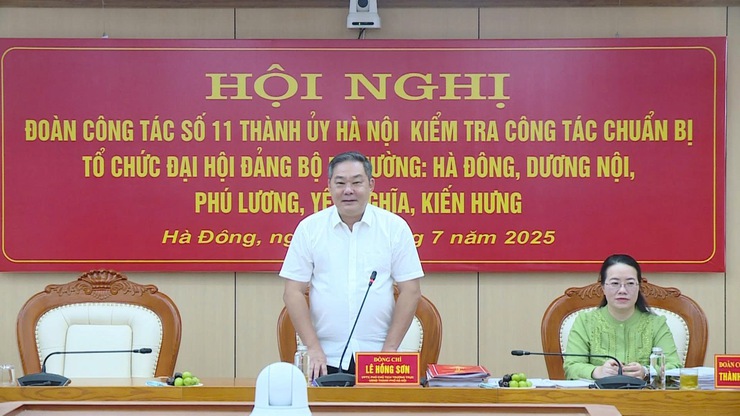 Đoàn công tác Thành ủy Hà Nội kiểm tra công tác chuẩn bị đại hội tại phường Hà Đông, Dương Nội, Yên Nghĩa, Kiến Hưng, Phú Lương- Ảnh 2.