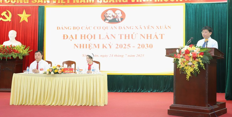 ĐẠI HỘI LẦN THỨ NHẤT ĐẢNG BỘ CÁC CƠ QUAN ĐẢNG XÃ YÊN XUÂN Nhiệm kỳ 2025–2030- Ảnh 2.
