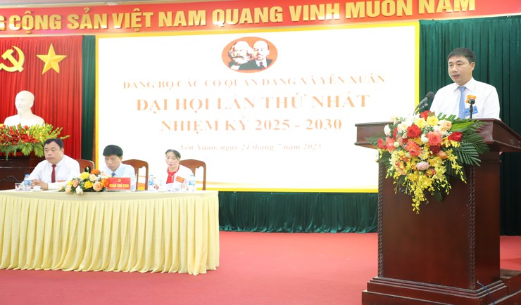 ĐẠI HỘI LẦN THỨ NHẤT ĐẢNG BỘ CÁC CƠ QUAN ĐẢNG XÃ YÊN XUÂN Nhiệm kỳ 2025–2030- Ảnh 3.