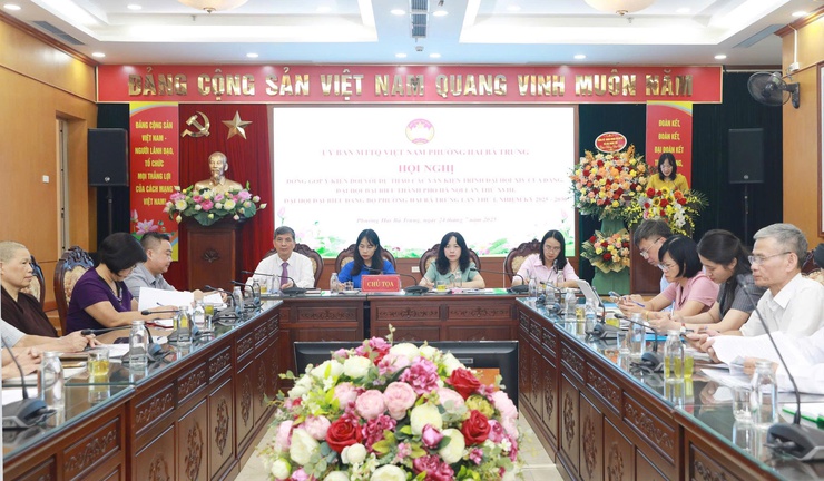 Hội nghị góp ý dự thảo các văn kiện trình Đại hội XIV của Đảng, Đại hội đại biểu Đảng bộ thành phố Hà Nội lần thứ XVIII và Đại hội Đảng bộ phường Hai Bà Trưng lần thứ I, nhiệm kỳ 2025 - 2030- Ảnh 1.