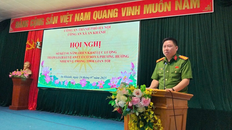 Công an xã An Khánh tổ chức hội nghị sơ kết 01 năm triển khai lực lượng tham gia bảo vệ an ninh, trật tự ở cơ sở- Ảnh 4.