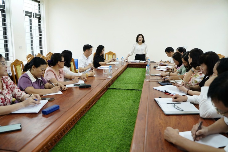Đồng chí Phó Chủ tịch UBND xã Nguyễn Thị Thuỳ Hương: Làm việc với 3 bậc học xã Chuyên Mỹ- Ảnh 2.