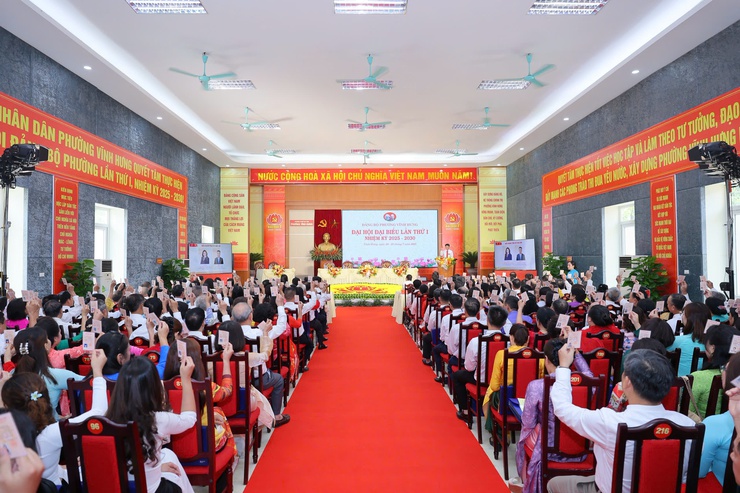 PHIÊN THỨ NHẤT ĐẠI HỘI ĐẠI BIỂU ĐẢNG BỘ PHƯỜNG VĨNH HƯNG LẦN THỨ I, NHIỆM KỲ 2025-2030- Ảnh 3.