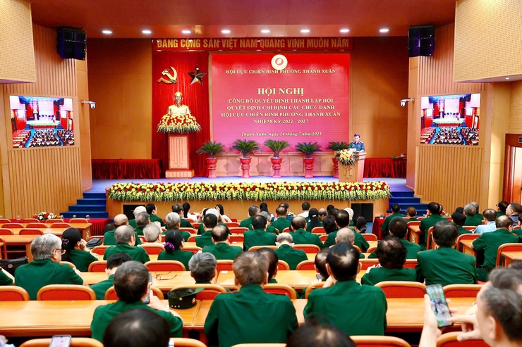 Hội nghị công bố Quyết định thành lập Hội Cựu chiến binh phường Thanh Xuân, nhiệm kỳ 2022-2027- Ảnh 1.