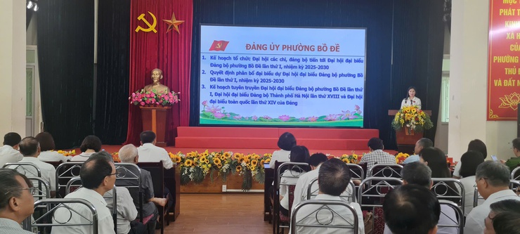 Phường Bồ Đề: Chuẩn bị mọi điều kiện để tổ chức thành công Đại hội đại biểu Đảng bộ phường lần thứ I, nhiệm kỳ 2025 - 2030- Ảnh 1.