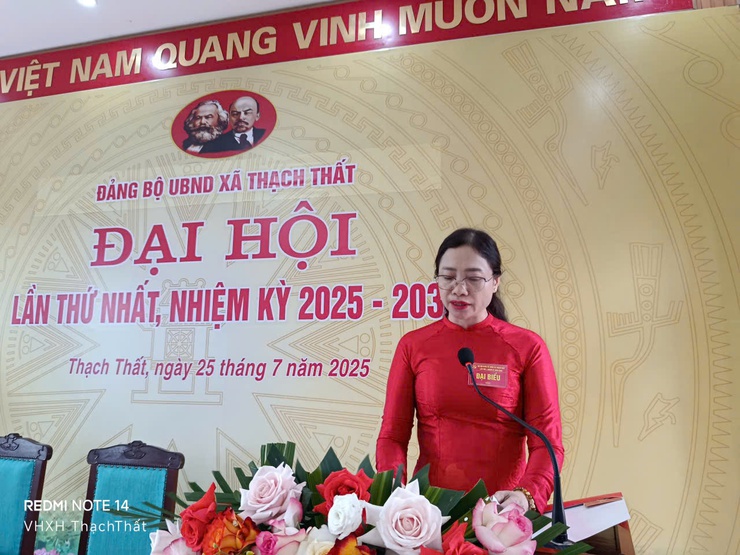 Đại hội Đảng bộ UBND xã Thạch Thất lần thứ Nhất, nhiệm kỳ 2025 - 2030: Dấu mốc quan trọng trong xây dựng chính quyền cơ sở vững mạnh, phục vụ Nhân dân.- Ảnh 4.