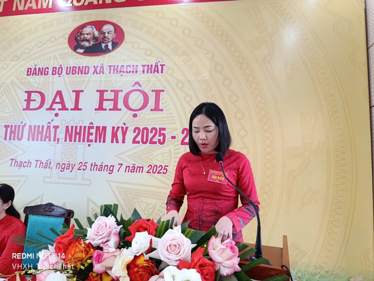 Đại hội Đảng bộ UBND xã Thạch Thất lần thứ Nhất, nhiệm kỳ 2025 - 2030: Dấu mốc quan trọng trong xây dựng chính quyền cơ sở vững mạnh, phục vụ Nhân dân.- Ảnh 6.