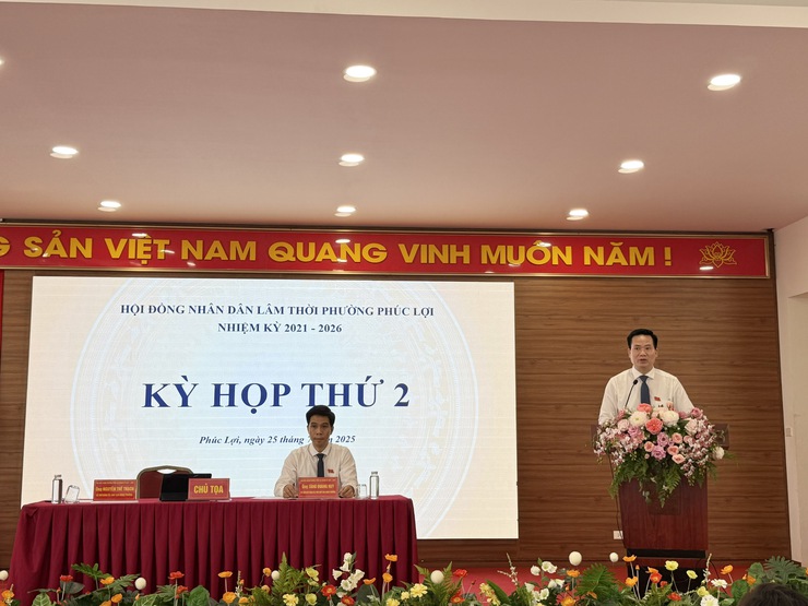 Kỳ họp thứ 2 - HĐND lâm thời phường Phúc Lợi nhiệm kỳ 2021 - 2026- Ảnh 1.